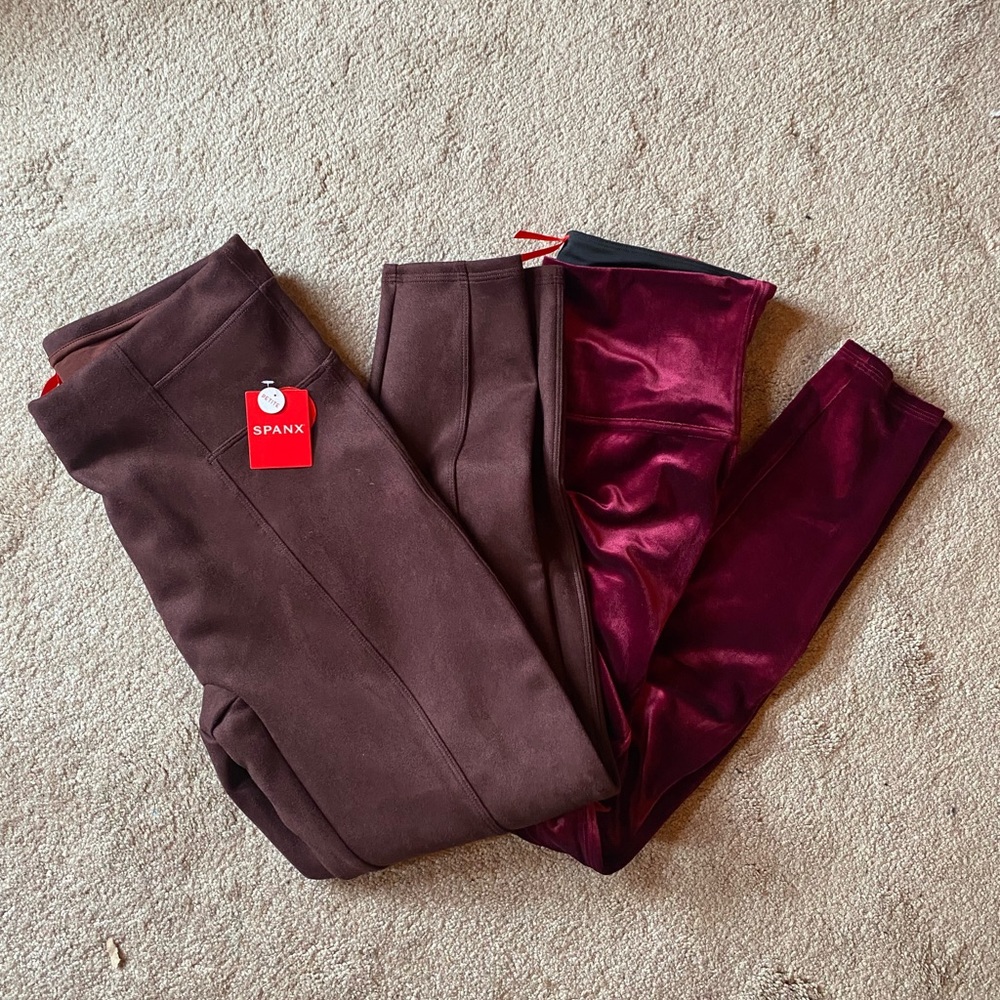 Womens large faux suede spanx (2 pairs)